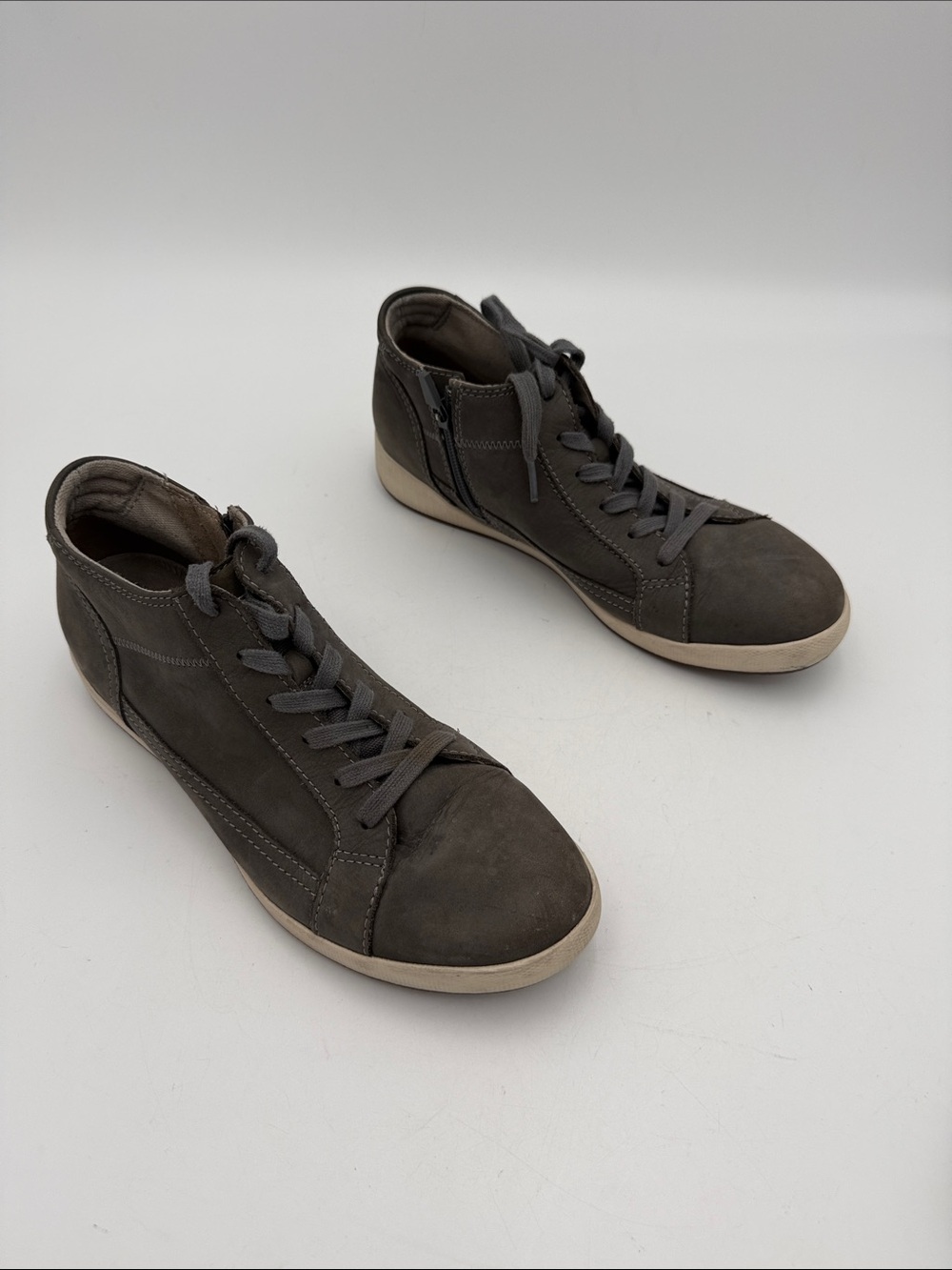 Dansko leather High-Top Sneakers Charcoal women 40 casual office comfort retro